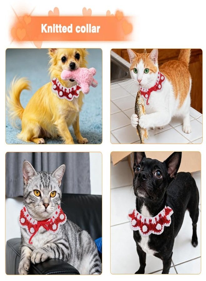 YangQian Small Dog Cat Bib Collar Pet Scarf Bib Small Dog Wedding Christmas Holiday Bandana Cats Birthday Party Outfit Cat Dress Up Accessories Tiny Dogs Neck Decoration Cats Saliva Towel Costume for Dogs Pet - Image 3